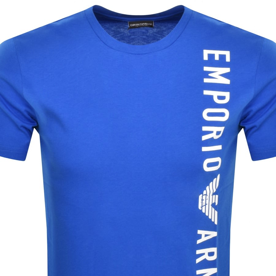 Emporio Armani Logo T Shirt Blue Mainline Menswear Denmark